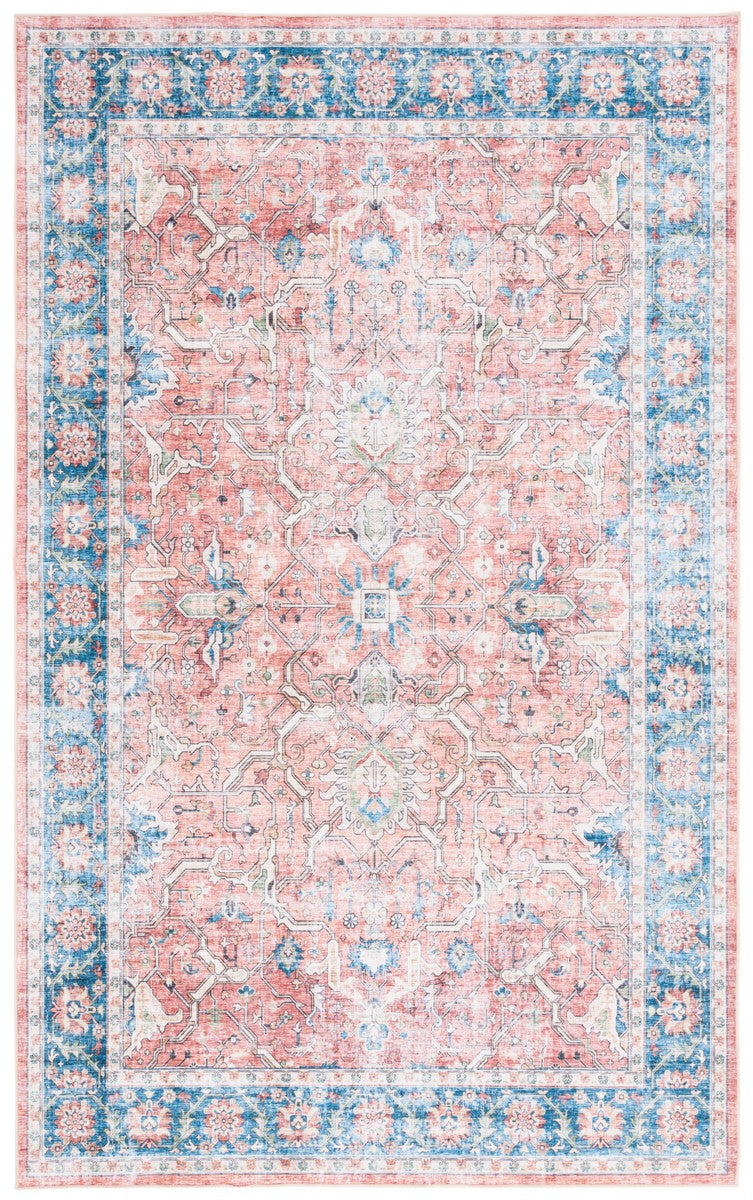 Safavieh Arizona 559 ARZ559 Power Loomed Traditional Rug Rust / Aqua ARZ559Q-6SQ