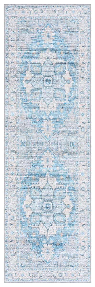 Safavieh Arizona 913 ARZ913 Power Loomed Traditional Rug Grey / Turquoise ARZ913B-9