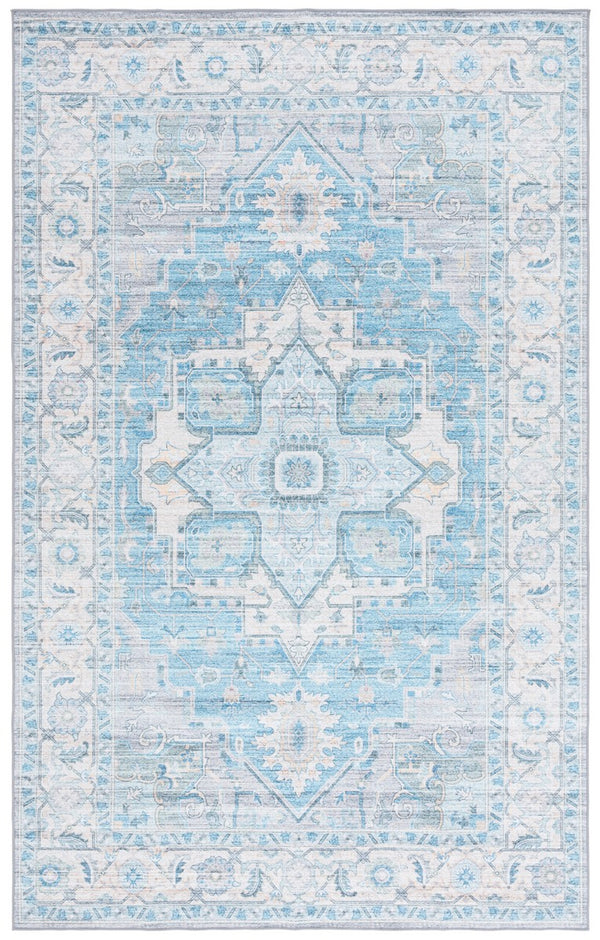 Safavieh Arizona 913 ARZ913 Power Loomed Traditional Rug Grey / Turquoise ARZ913B-9