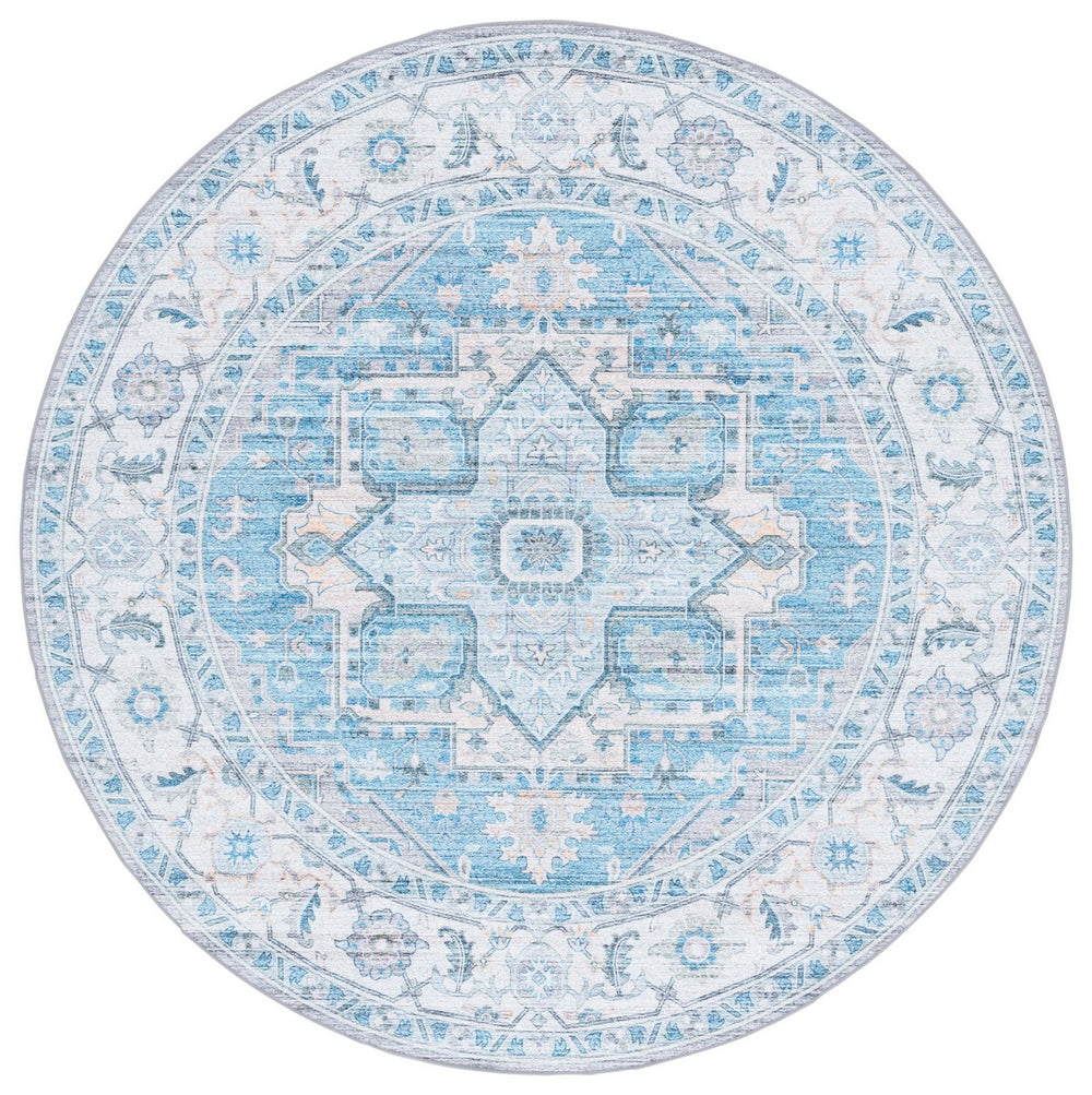Safavieh Arizona 913 ARZ913 Power Loomed Traditional Rug Grey / Turquoise ARZ913B-9