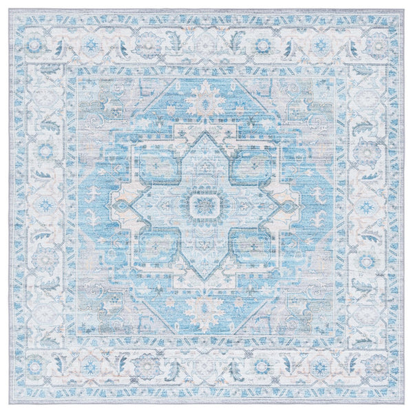 Safavieh Arizona 913 ARZ913 Power Loomed Traditional Rug Grey / Turquoise ARZ913B-9