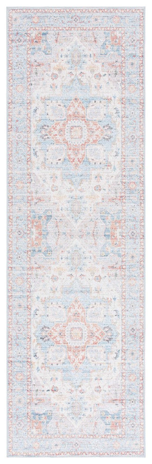 Safavieh Arizona 913 ARZ913 Power Loomed Traditional Rug Turquoise / Rust ARZ913K-9