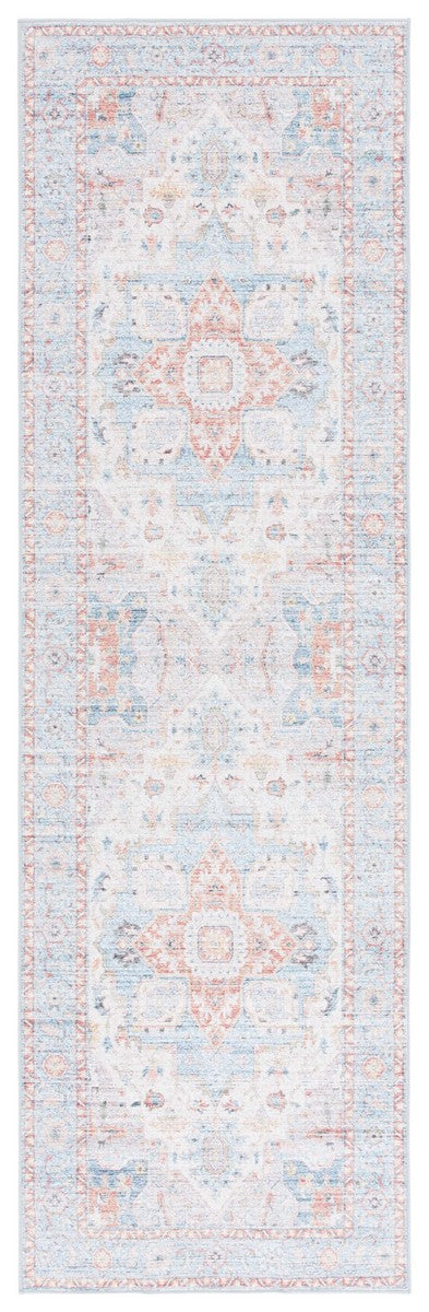 Safavieh Arizona 913 ARZ913 Power Loomed Traditional Rug Turquoise / Rust ARZ913K-9