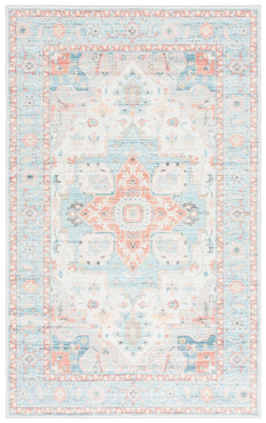Safavieh Arizona 913 ARZ913 Power Loomed Traditional Rug Turquoise / Rust ARZ913K-9