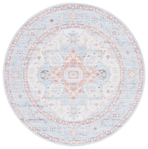 Safavieh Arizona 913 ARZ913 Power Loomed Traditional Rug Turquoise / Rust ARZ913K-9