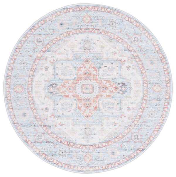Safavieh Arizona 913 ARZ913 Power Loomed Traditional Rug Turquoise / Rust ARZ913K-9