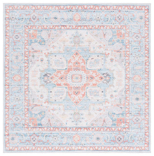 Safavieh Arizona 913 ARZ913 Power Loomed Traditional Rug Turquoise / Rust ARZ913K-9