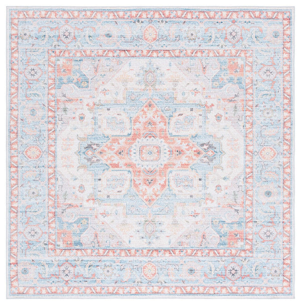 Safavieh Arizona 913 ARZ913 Power Loomed Traditional Rug Turquoise / Rust ARZ913K-9
