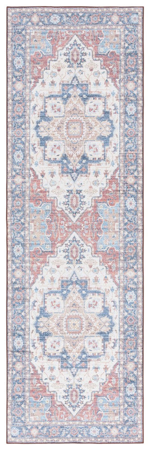 Safavieh Arizona 913 ARZ913 Power Loomed Traditional Rug Rust / Blue ARZ913Q-9