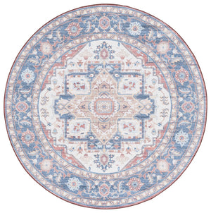 Safavieh Arizona 913 ARZ913 Power Loomed Traditional Rug Rust / Blue ARZ913Q-9