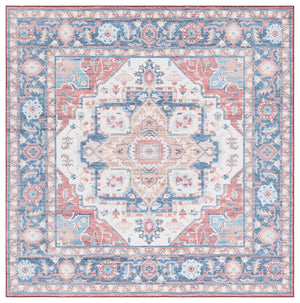 Safavieh Arizona 913 ARZ913 Power Loomed Traditional Rug Rust / Blue ARZ913Q-9