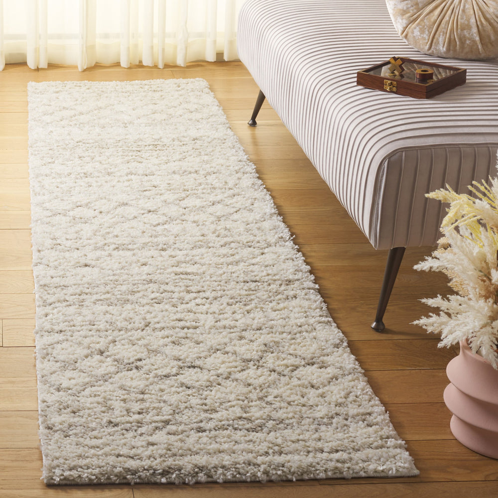 Safavieh Arizona Luxurious Ivory Beige Shag Rug With Geometric Pattern, Plush 1.625" Pile For Cozy Rooms 12'-0" x 12'-0" ASG741A-12SQ