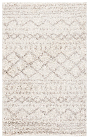 Safavieh Arizona Shag Area Rug - Elegant Geometric Design In Ivory And Beige For Cozy Home Decor Solutions Ivory ,Beige 70% Polypropylene  22% Jute  8% Polyester Asg741a-4r