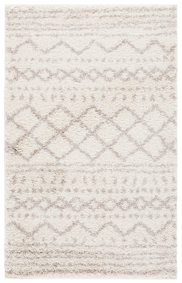 Safavieh Arizona Shag Area Rug - Elegant Geometric Design In Ivory And Beige For Cozy Home Decor Solutions Ivory ,Beige 70% Polypropylene  22% Jute  8% Polyester Asg741a-4r