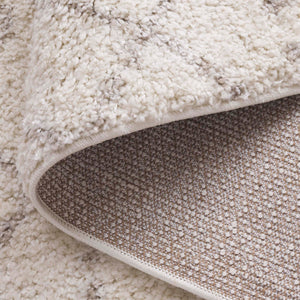 Safavieh Arizona Shag Area Rug - Elegant Geometric Design In Ivory And Beige For Cozy Home Decor Solutions Ivory ,Beige 70% Polypropylene  22% Jute  8% Polyester Asg741a-4r