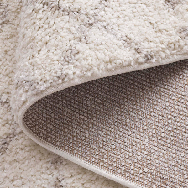 Safavieh Arizona Shag Area Rug - Elegant Geometric Design In Ivory And Beige For Cozy Home Decor Solutions Ivory ,Beige 70% Polypropylene  22% Jute  8% Polyester Asg741a-4r