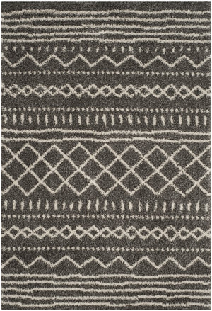 Safavieh Arizona Shag Area Rug - Elegant Geometric Design In Ivory And Beige For Cozy Home Decor Solutions Brown ,Ivory 70% Polypropylene  22% Jute  8% Polyester Asg741b-214