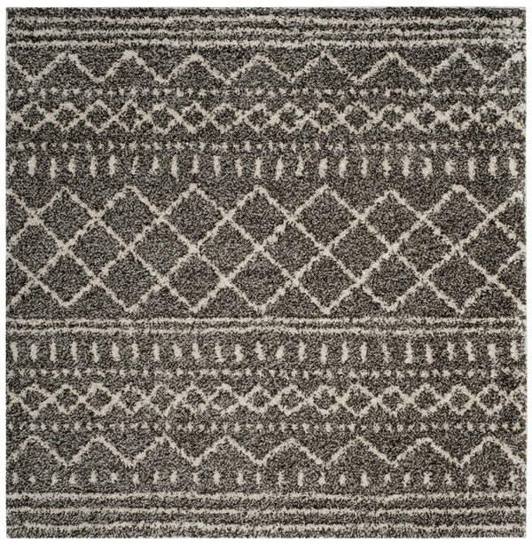 Safavieh Arizona Shag Area Rug - Elegant Geometric Design In Ivory And Beige For Cozy Home Decor Solutions Brown ,Ivory 70% Polypropylene  22% Jute  8% Polyester Asg741b-214