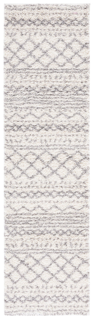 Safavieh Arizona Shag Area Rug - Elegant Geometric Design In Ivory And Beige For Cozy Home Decor Solutions Ivory ,Grey 70% Polypropylene  22% Jute  8% Polyester Asg741f-68