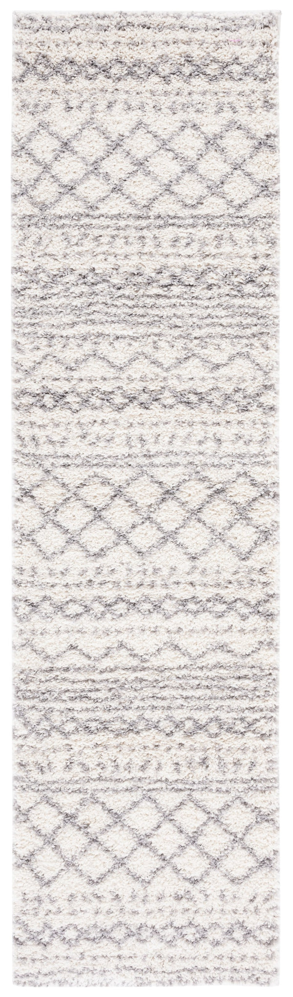 Safavieh Arizona Shag Area Rug - Elegant Geometric Design In Ivory And Beige For Cozy Home Decor Solutions Ivory ,Grey 70% Polypropylene  22% Jute  8% Polyester Asg741f-68