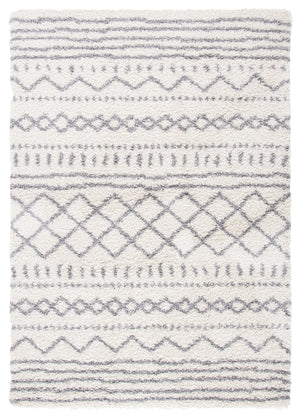 Safavieh Arizona Shag 741 Power Loomed Rug Ivory / Grey 8' x 8' Square ASG741F-8SQ