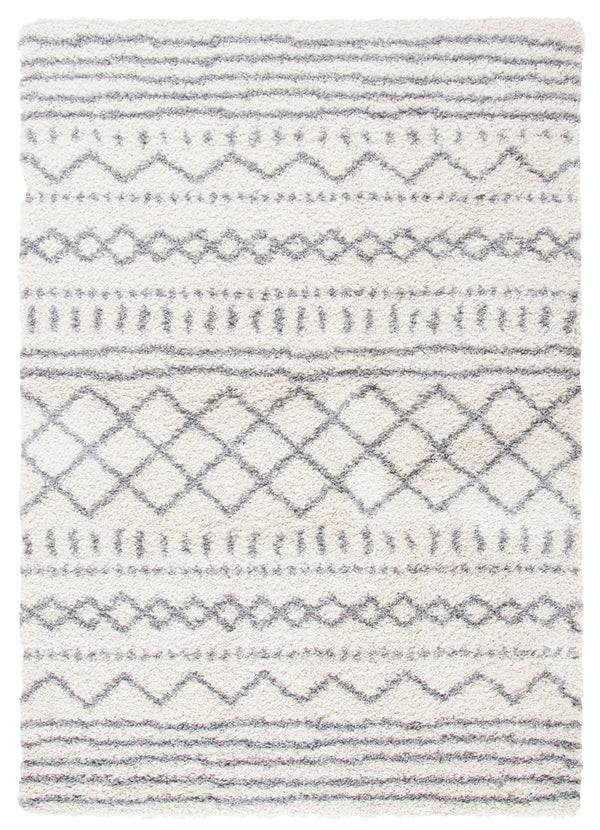 Safavieh Arizona Shag 741 Power Loomed Rug Ivory / Grey 8' x 8' Square ASG741F-8SQ