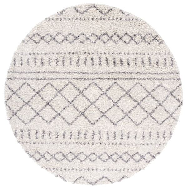 Safavieh Arizona Shag 741 Power Loomed Rug Ivory / Grey 8' x 8' Square ASG741F-8SQ