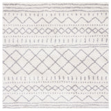 Safavieh Arizona Shag 741 Power Loomed Rug Ivory / Grey 8' x 8' Square ASG741F-8SQ