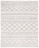 Safavieh Arizona Shag 741 Power Loomed Rug Ivory / Grey 8' x 8' Square ASG741F-8SQ