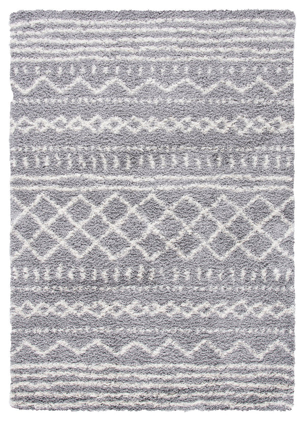 Safavieh Arizona Shag Area Rug - Elegant Geometric Design In Ivory And Beige For Cozy Home Decor Solutions Grey ,Ivory 70% Polypropylene  22% Jute  8% Polyester Asg741g-68