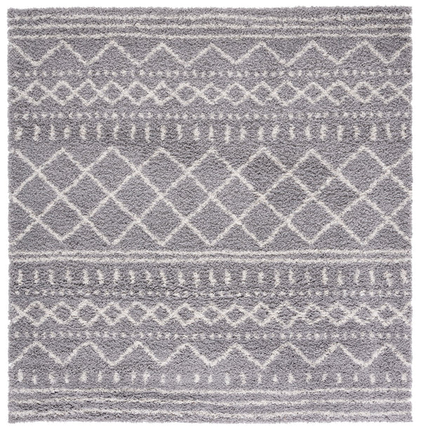Safavieh Arizona Shag Area Rug - Elegant Geometric Design In Ivory And Beige For Cozy Home Decor Solutions Grey ,Ivory 70% Polypropylene  22% Jute  8% Polyester Asg741g-68