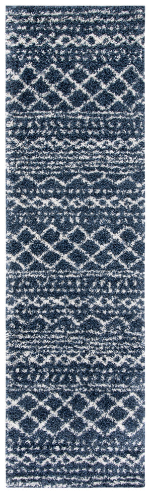 Safavieh Arizona Shag Area Rug - Elegant Geometric Design In Ivory And Beige For Cozy Home Decor Solutions Slate Blue ,Ivory 70% Polypropylene  22% Jute  8% Polyester Asg741l-1115