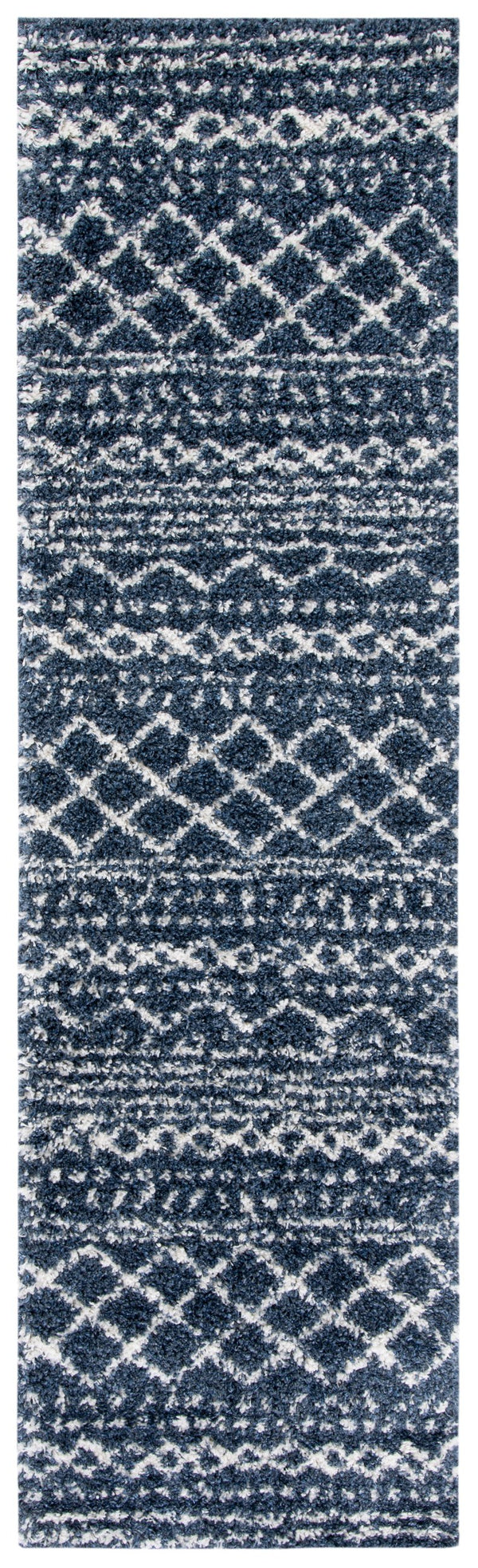 Safavieh Arizona Shag Area Rug - Elegant Geometric Design In Ivory And Beige For Cozy Home Decor Solutions Slate Blue ,Ivory 70% Polypropylene  22% Jute  8% Polyester Asg741l-1115