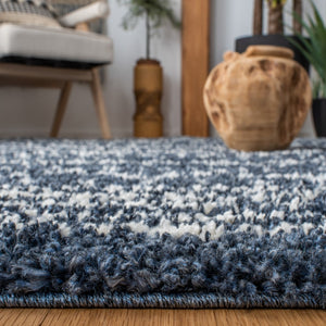 Safavieh Arizona Shag 741 Power Loomed Rug Slate Blue / Ivory 60% Polypropylene, 35% Jute, 5% Polyester