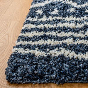 Safavieh Arizona Shag Area Rug - Elegant Geometric Design In Ivory And Beige For Cozy Home Decor Solutions Slate Blue ,Ivory 70% Polypropylene  22% Jute  8% Polyester Asg741l-1115