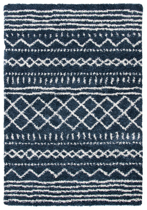 Safavieh Arizona Shag Area Rug - Elegant Geometric Design In Ivory And Beige For Cozy Home Decor Solutions Slate Blue ,Ivory 70% Polypropylene  22% Jute  8% Polyester Asg741l-1115