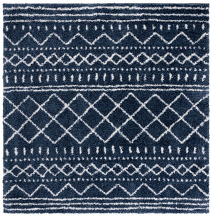 Safavieh Arizona Shag Area Rug - Elegant Geometric Design In Ivory And Beige For Cozy Home Decor Solutions Slate Blue ,Ivory 70% Polypropylene  22% Jute  8% Polyester Asg741l-1115