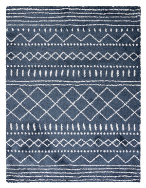 Safavieh Arizona Shag 741 Power Loomed Rug Slate Blue / Ivory 60% Polypropylene, 35% Jute, 5% Polyester