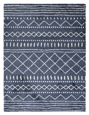 Safavieh Arizona Shag Area Rug - Elegant Geometric Design In Ivory And Beige For Cozy Home Decor Solutions Slate Blue ,Ivory 70% Polypropylene  22% Jute  8% Polyester Asg741l-1115