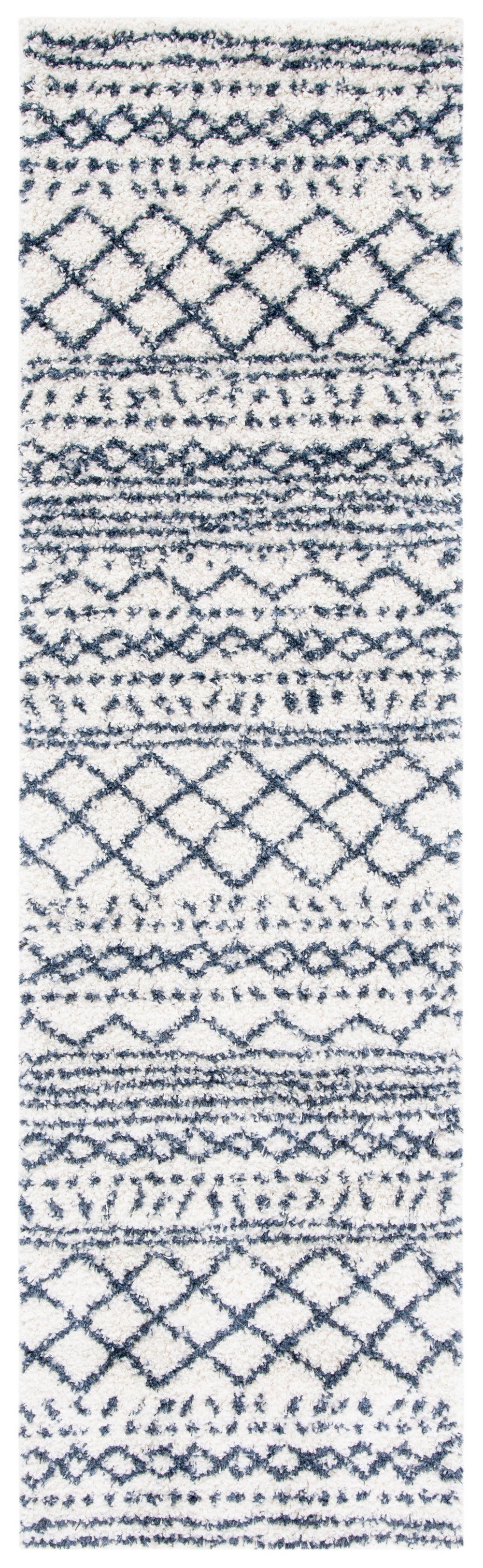 Safavieh Arizona Plush Shag Area Rug In Ivory & Slate — Flokati-Inspired 1.625" Pile, Durable Power‑Loomed Turkey 6'-0" x 8'-0" ASG741M-68