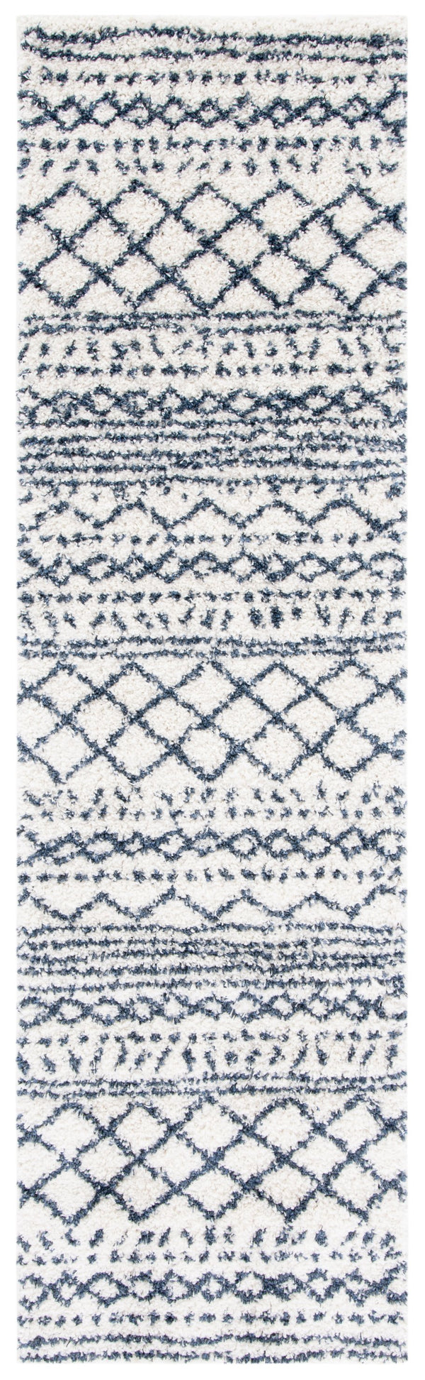 Safavieh Arizona Shag Area Rug - Elegant Geometric Design In Ivory And Beige For Cozy Home Decor Solutions Ivory ,Slate 70% Polypropylene  22% Jute  8% Polyester Asg741m-212