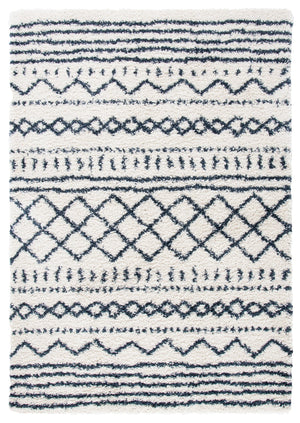 Safavieh Arizona Shag Area Rug - Elegant Geometric Design In Ivory And Beige For Cozy Home Decor Solutions Ivory ,Slate 70% Polypropylene  22% Jute  8% Polyester Asg741m-212