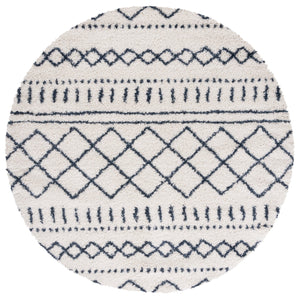 Safavieh Arizona Shag Area Rug - Elegant Geometric Design In Ivory And Beige For Cozy Home Decor Solutions Ivory ,Slate 70% Polypropylene  22% Jute  8% Polyester Asg741m-212