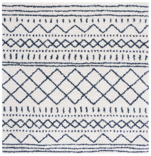 Safavieh Arizona Shag Area Rug - Elegant Geometric Design In Ivory And Beige For Cozy Home Decor Solutions Ivory ,Slate 70% Polypropylene  22% Jute  8% Polyester Asg741m-212