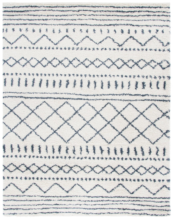 Safavieh Arizona Shag Area Rug - Elegant Geometric Design In Ivory And Beige For Cozy Home Decor Solutions Ivory ,Slate 70% Polypropylene  22% Jute  8% Polyester Asg741m-212