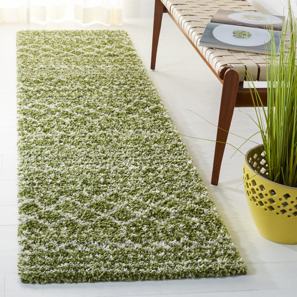 Safavieh Arizona Shag Area Rug - Elegant Geometric Design In Ivory And Beige For Cozy Home Decor Solutions Green ,Ivory 70% Polypropylene  22% Jute  8% Polyester Asg741x-3sq