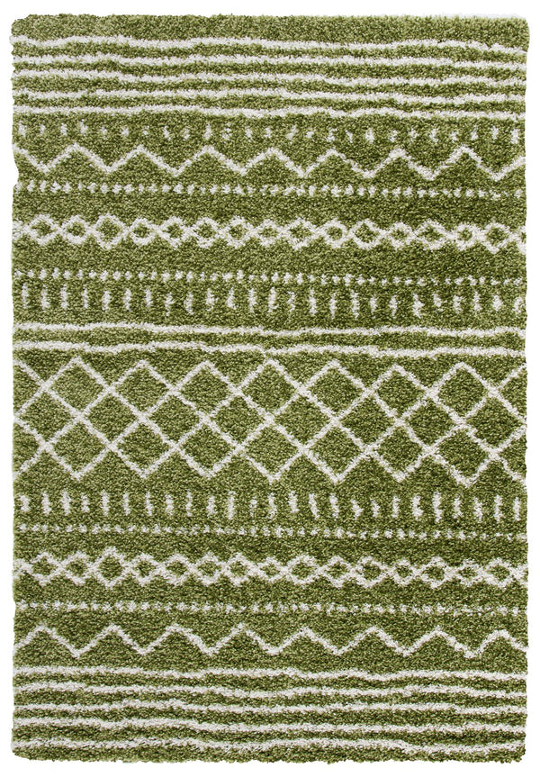 Safavieh Arizona Shag Area Rug - Elegant Geometric Design In Ivory And Beige For Cozy Home Decor Solutions Green ,Ivory 70% Polypropylene  22% Jute  8% Polyester Asg741x-3sq