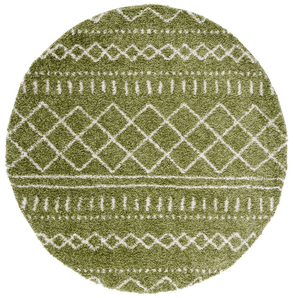 Safavieh Arizona Shag Area Rug - Elegant Geometric Design In Ivory And Beige For Cozy Home Decor Solutions Green ,Ivory 70% Polypropylene  22% Jute  8% Polyester Asg741x-3sq