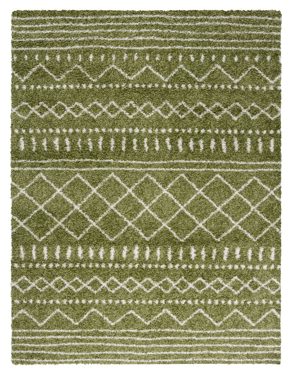 Safavieh Arizona Shag Area Rug - Elegant Geometric Design In Ivory And Beige For Cozy Home Decor Solutions Green ,Ivory 70% Polypropylene  22% Jute  8% Polyester Asg741x-3sq