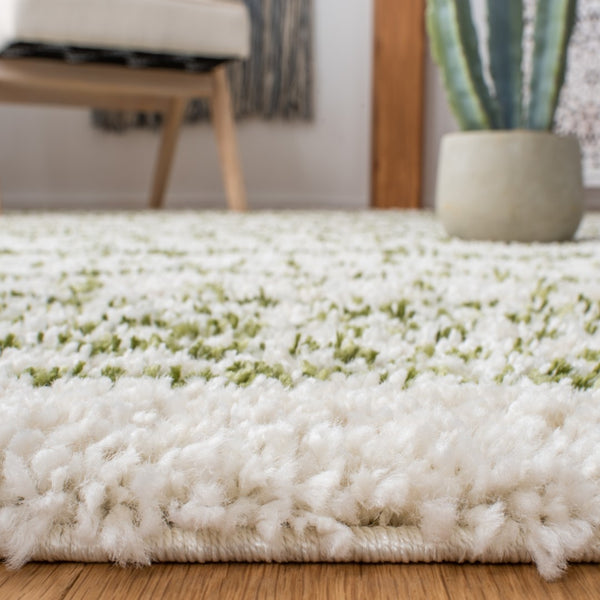 Safavieh Arizona Shag 741 Power Loomed Rug Ivory / Green 60% Polypropylene, 35% Jute, 5% Polyester